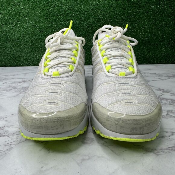 Nike Air Max Plus GS Reflective Logo‎ White Volt Shoes 7Y Women's 8.5 Sneakers - Picture 9 of 10